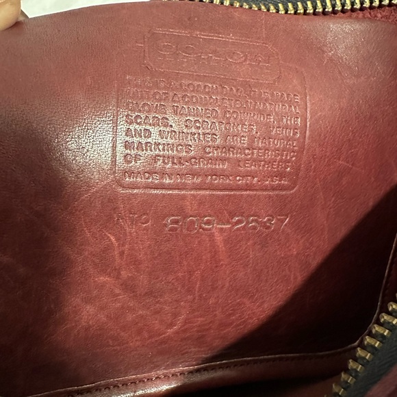 VINTAGE Coach NYC red satchel handbag - Picture 3 of 7